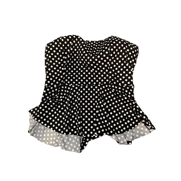 NWT polka dot strapless swim top size large - Picture 1 of 3